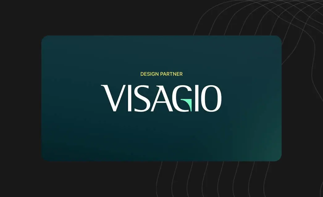 Visagio logo on a dark background
